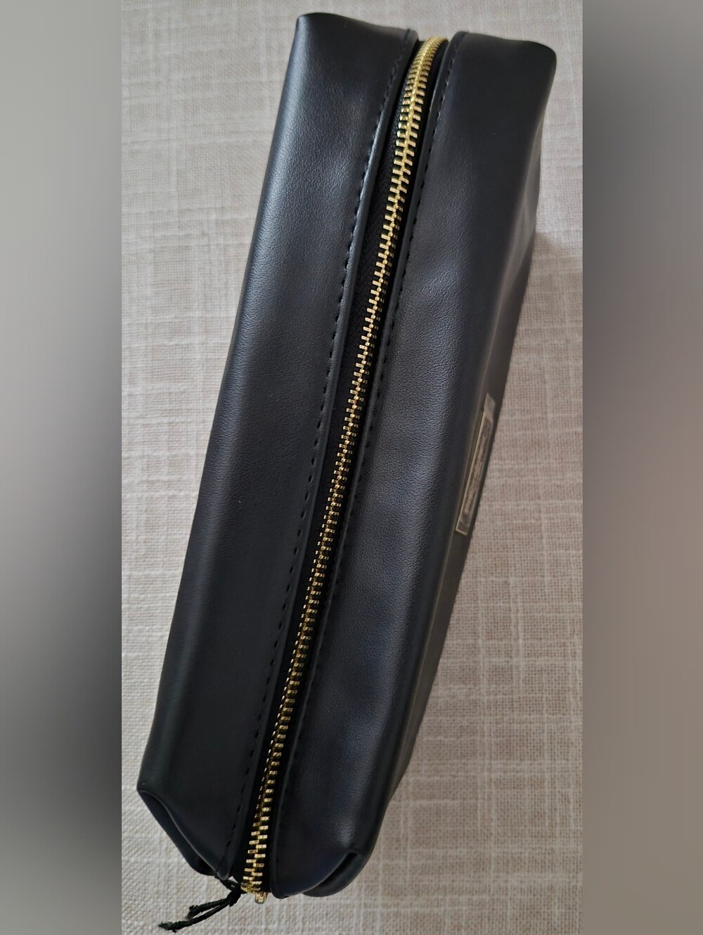 Yves Saint Laurent Beaute YSL Black Cosmetic Bag Makeup Pouch Gold Hardware - Picture 5 of 8